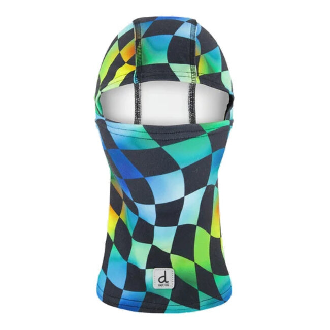 deux par deux Brushed Jersey Balaclava Printed Multicolor Checkers