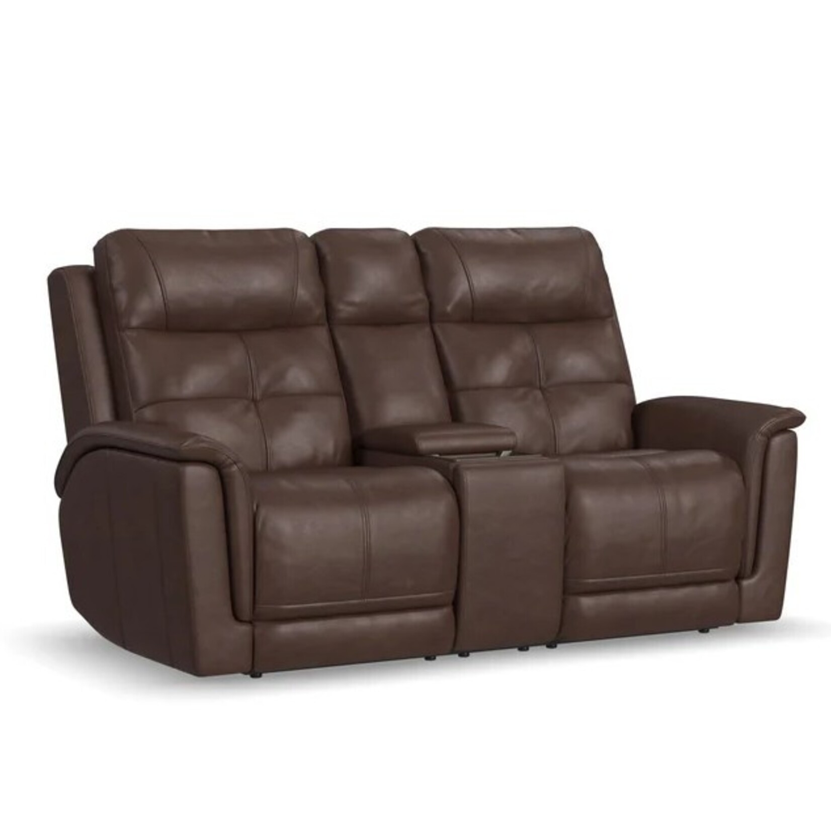 Flexsteel Ranger Leather Reclining Loveseat with Triple Power, Heat & Massage in 439-70