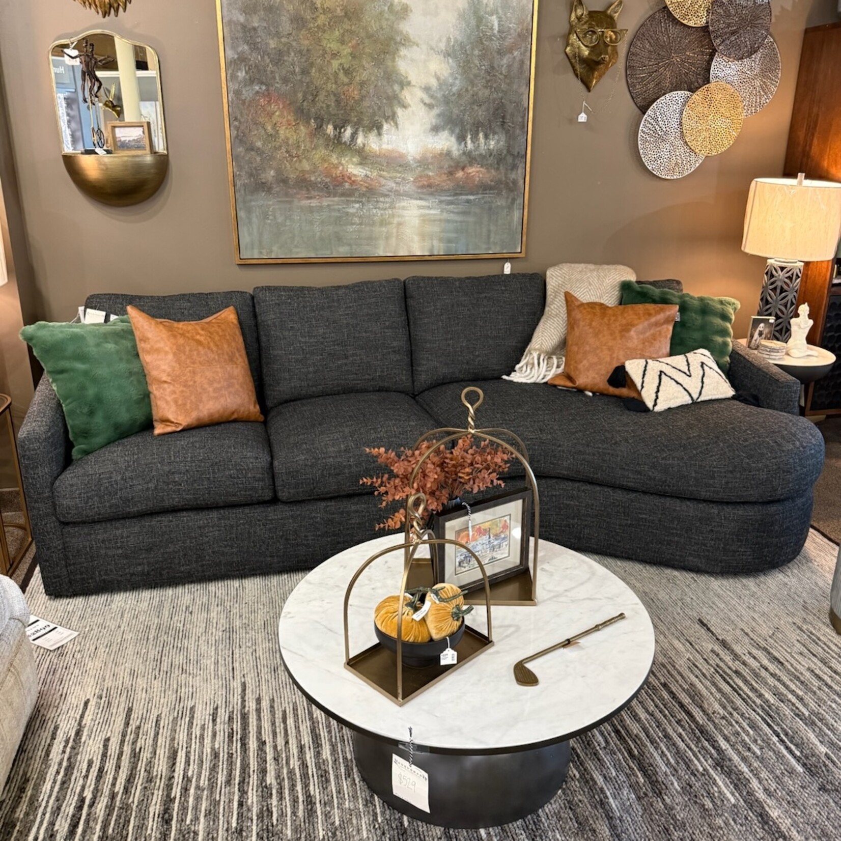 Craftmaster Sectional with Cuddler in Libra 45
