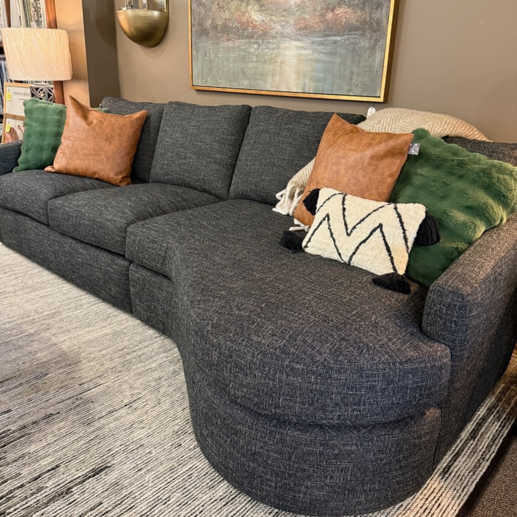Craftmaster Sectional with Cuddler in Libra 45