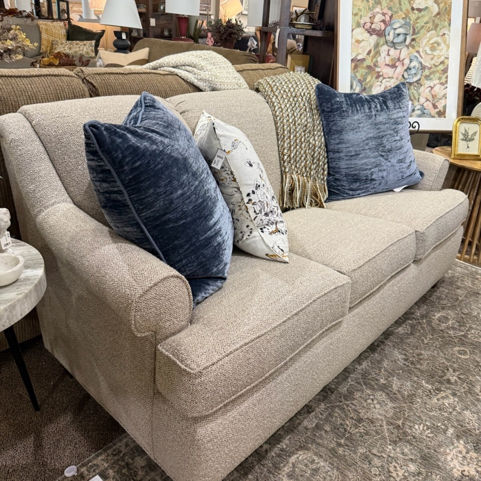 Craftmaster Tight Back Apartment Sofa in Ember 07