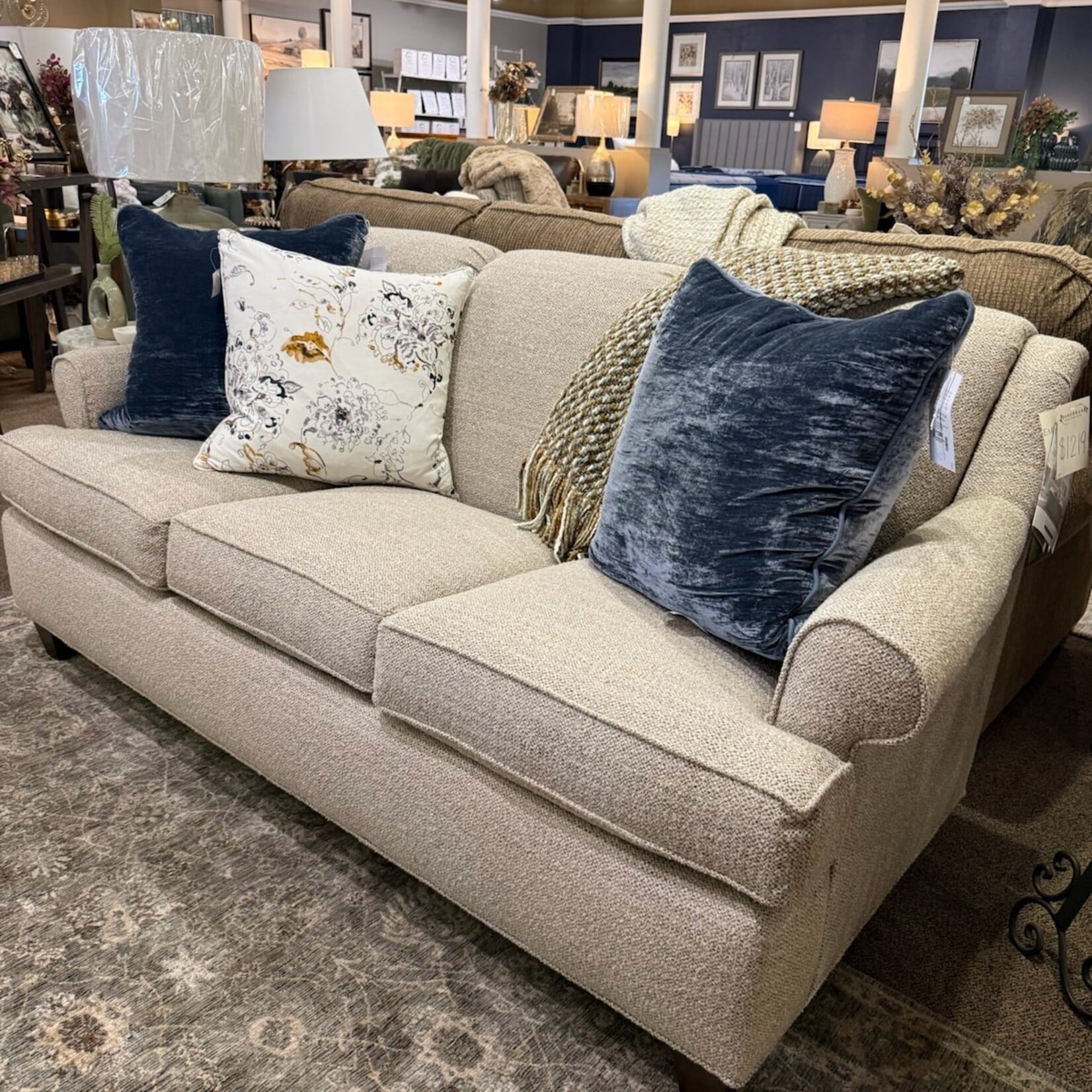 Craftmaster Tight Back Apartment Sofa in Ember 07