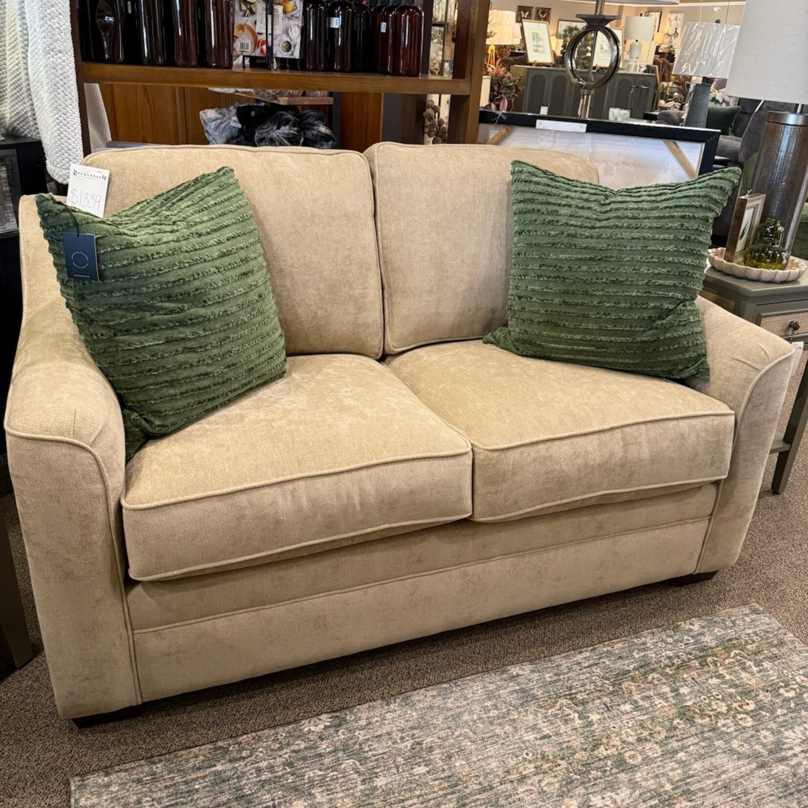 Craftmaster Shallow Seat Loveseat in Conclude 07