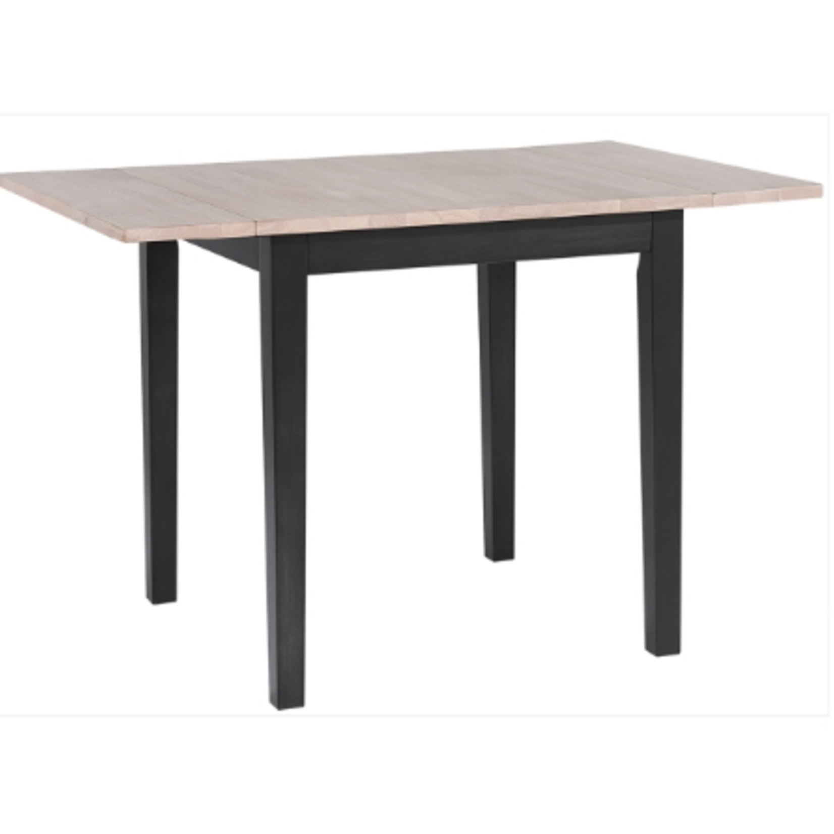 Winners Only Drop Leaf Table with Two Dining Chairs in Natural & Ebony