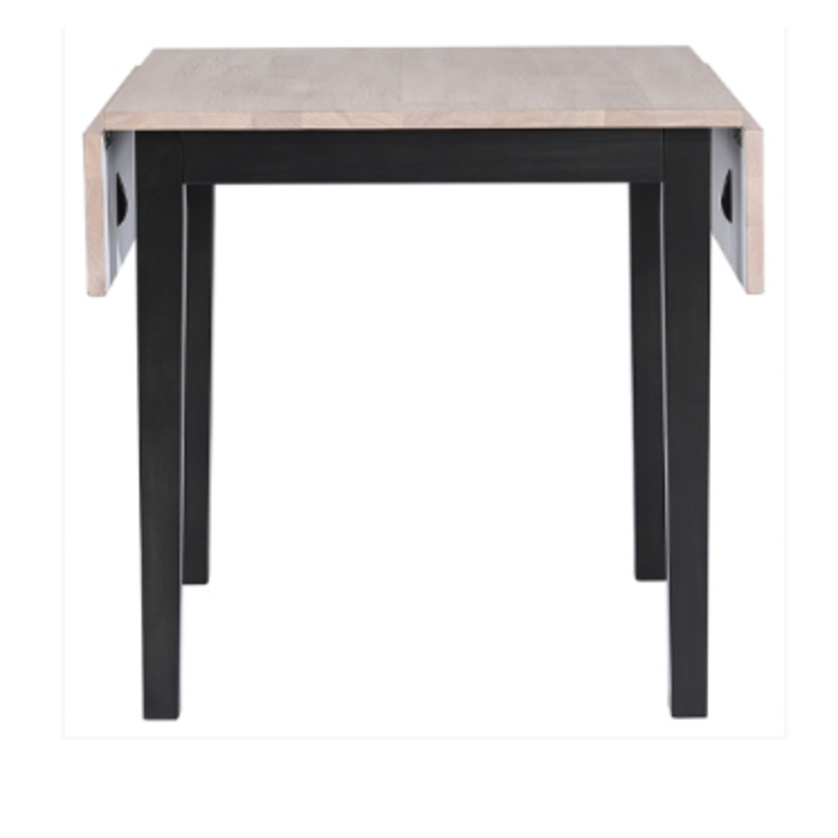 Winners Only Drop Leaf Table with Two Dining Chairs in Natural & Ebony
