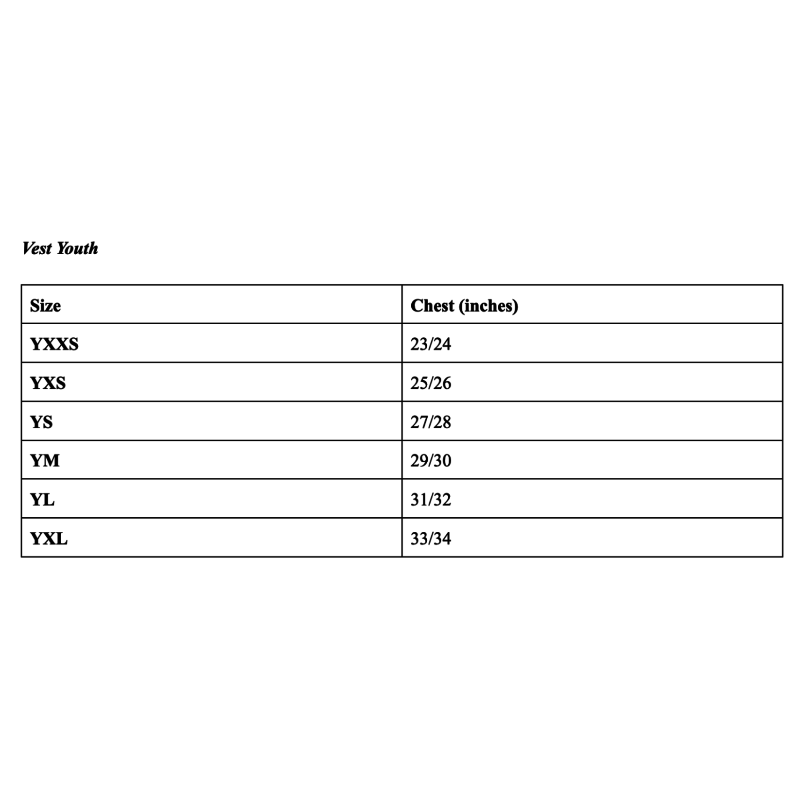 Vest YOUTH