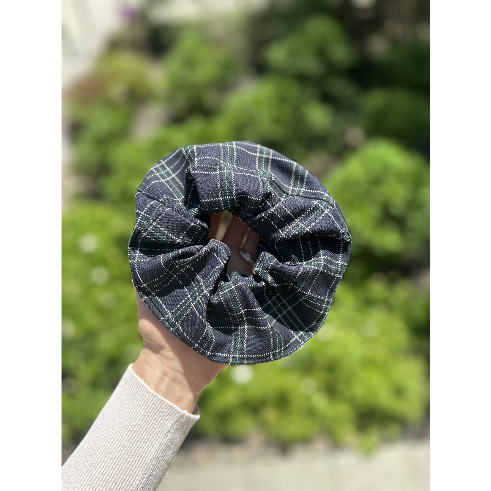 Hair Scrunchie - Study Tartan  - NEW ITEM! Limited