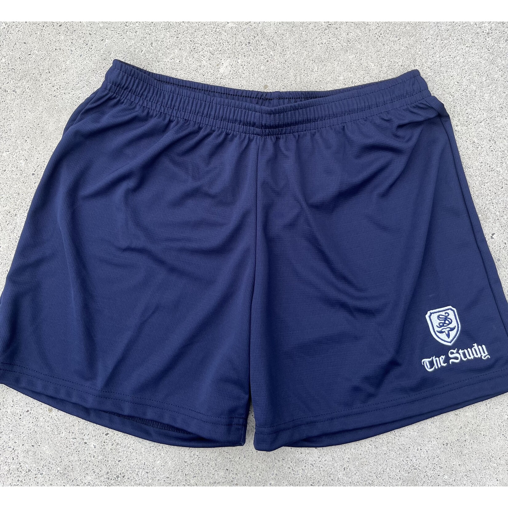 NEW Navy Gym Shorts-Embroidered-YOUTH