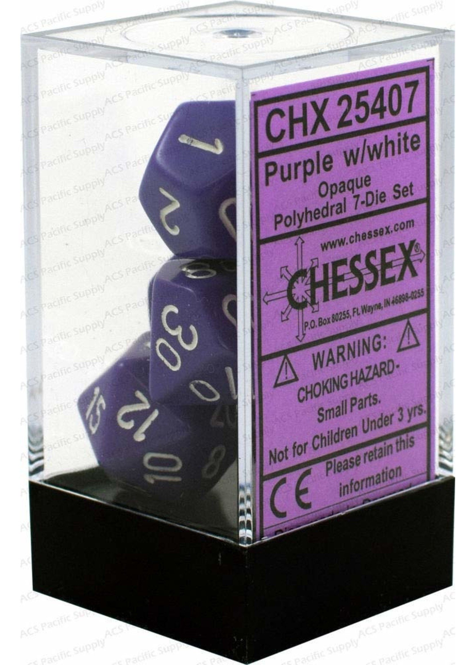 CHX 25407 Dice Purple/white