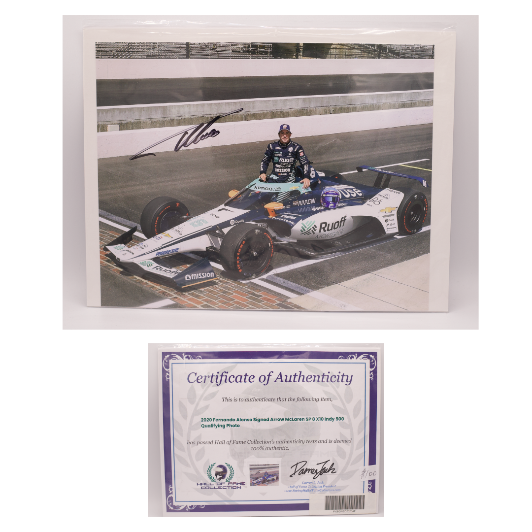 2020 Fernando Alonso Signed Photo JPL Sports Cards and Collectibles