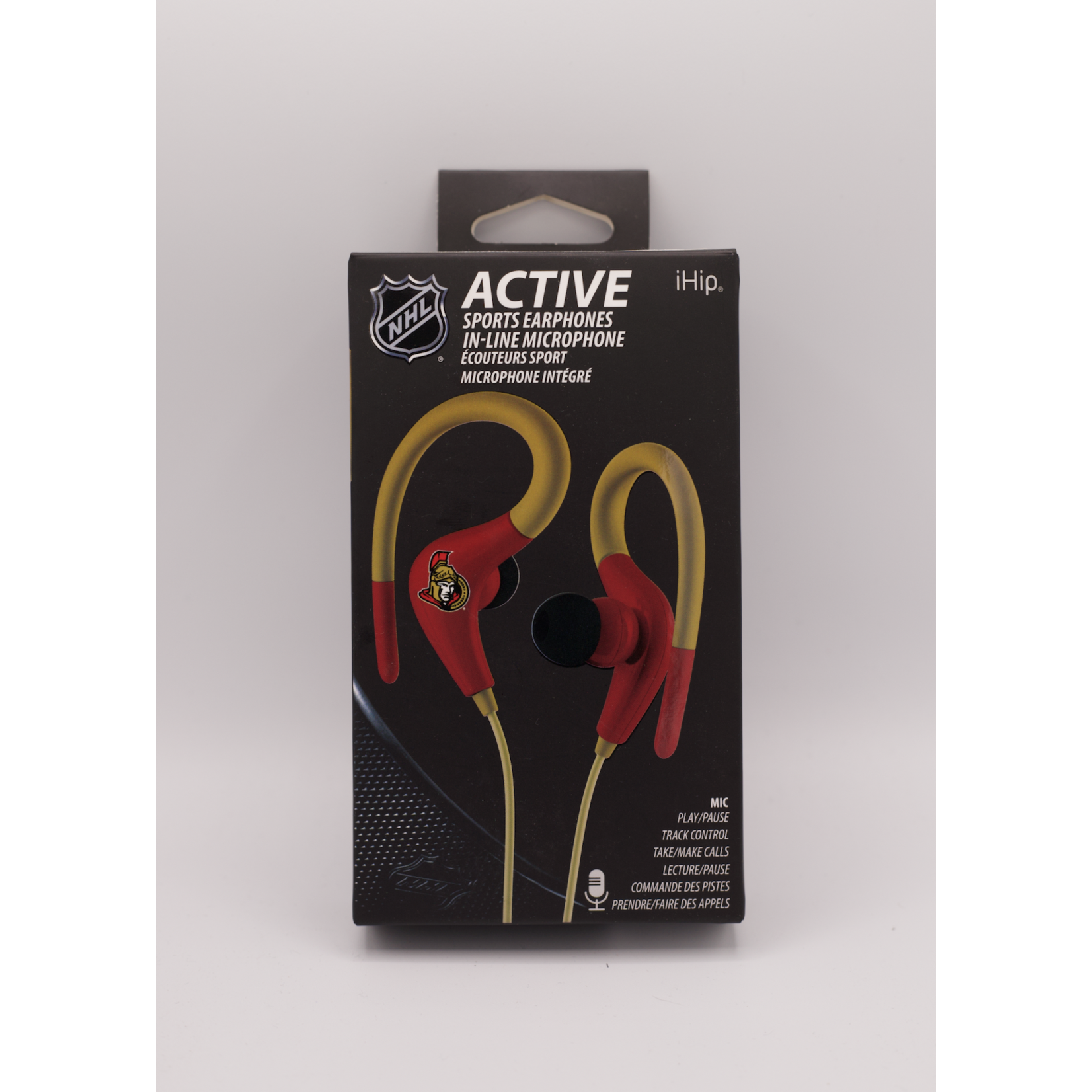 Active Sports Earphones In-Line Microphone - Ottawa Senators