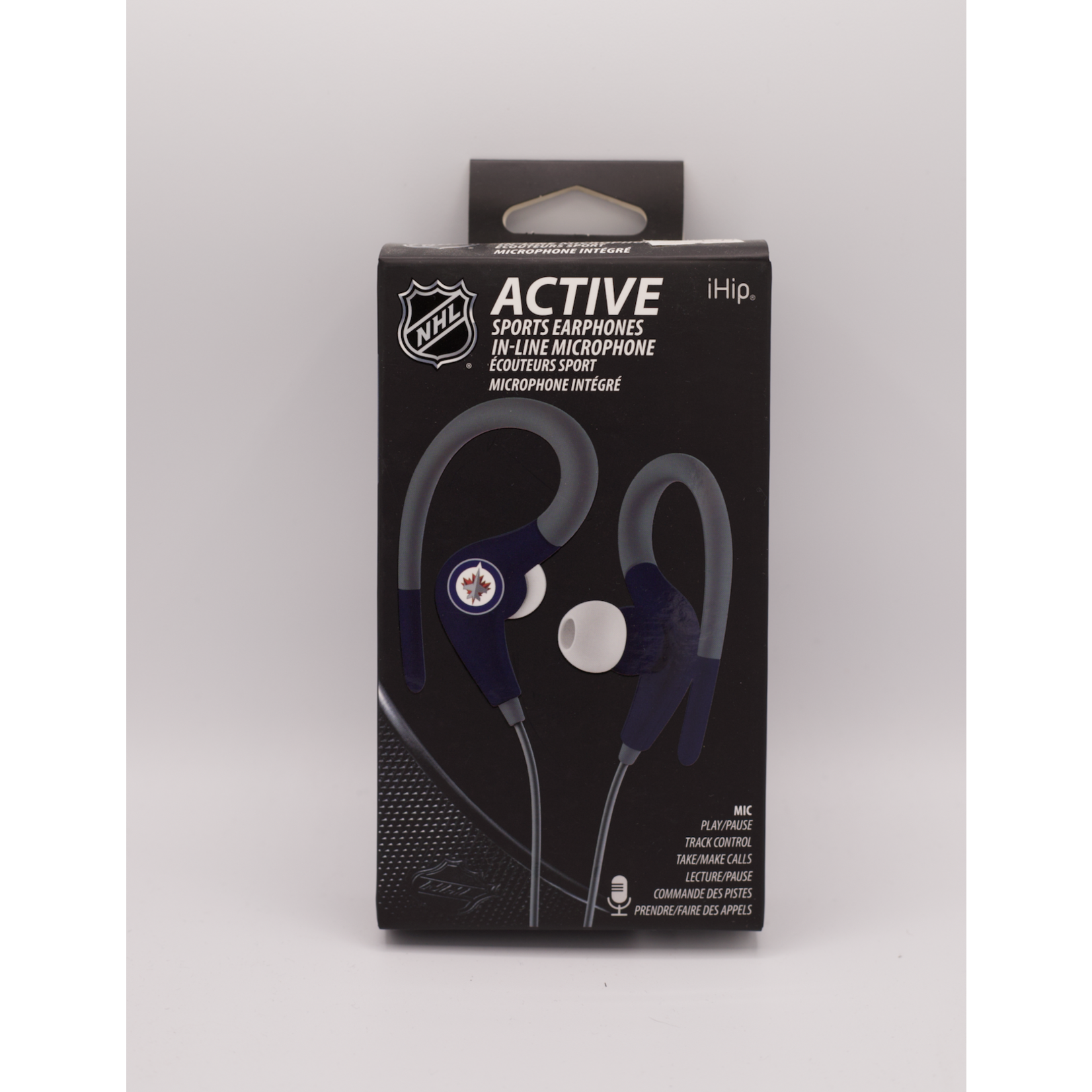Active Sports Earphones In-Line Microphone - Winnipeg Jets