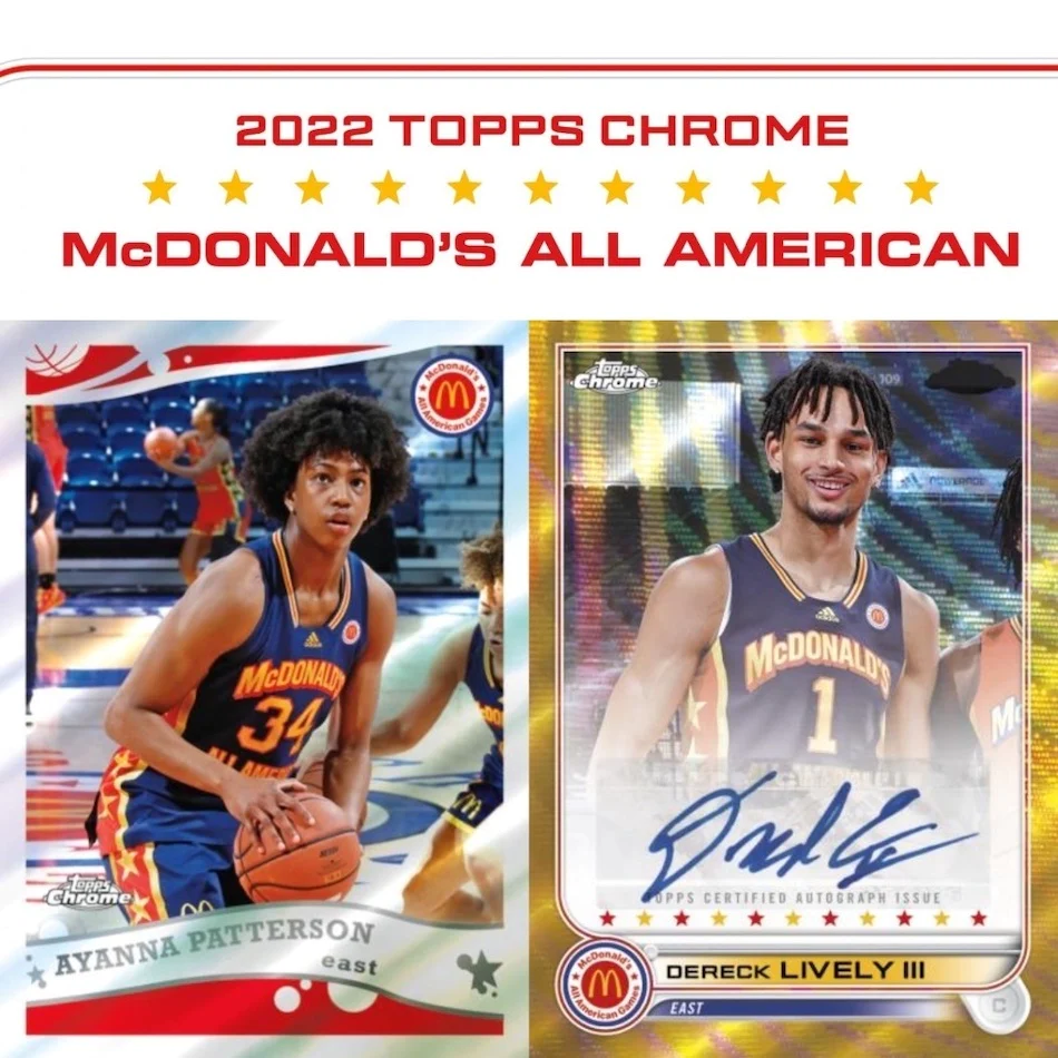 2022 Topps Mcdonald's All American Chrome Basketball JPL Sports Cards