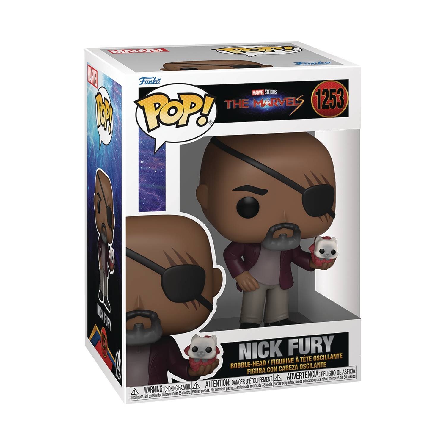 Funko POP Marvel The Marvels Nick Fury w/ Flerkitten - JPL Sports