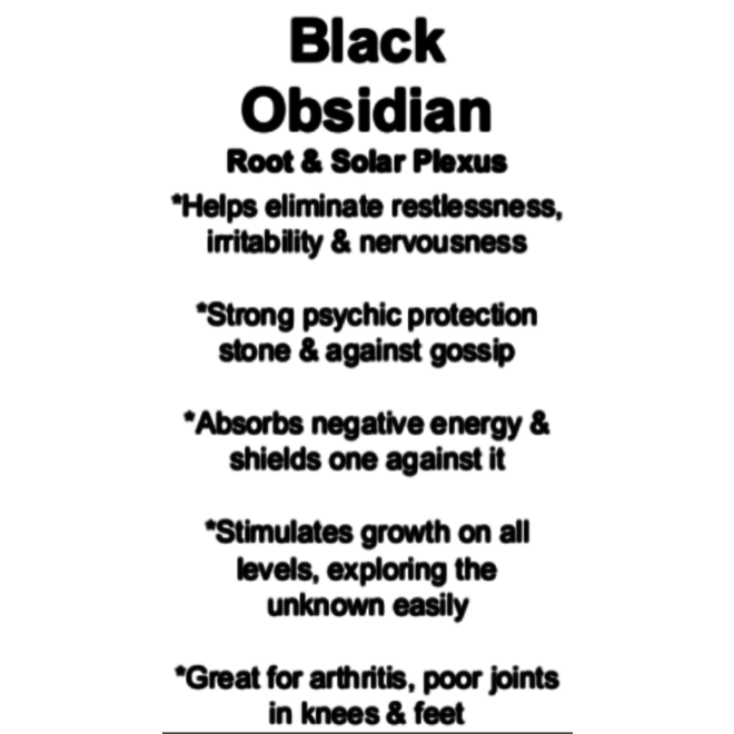 Black Obsidian Cards - Box of 100