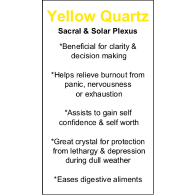 Yellow Quartz Cards - Box of 250