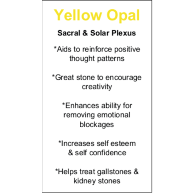 Yellow Opal Cards - Box of 100