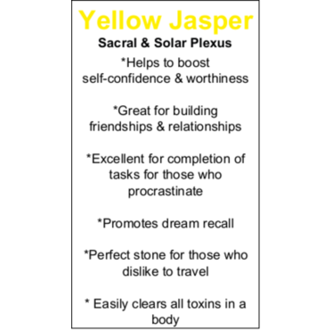 Yellow Jasper Cards - Box of 100