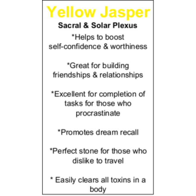 Yellow Jasper Cards - Box of 250