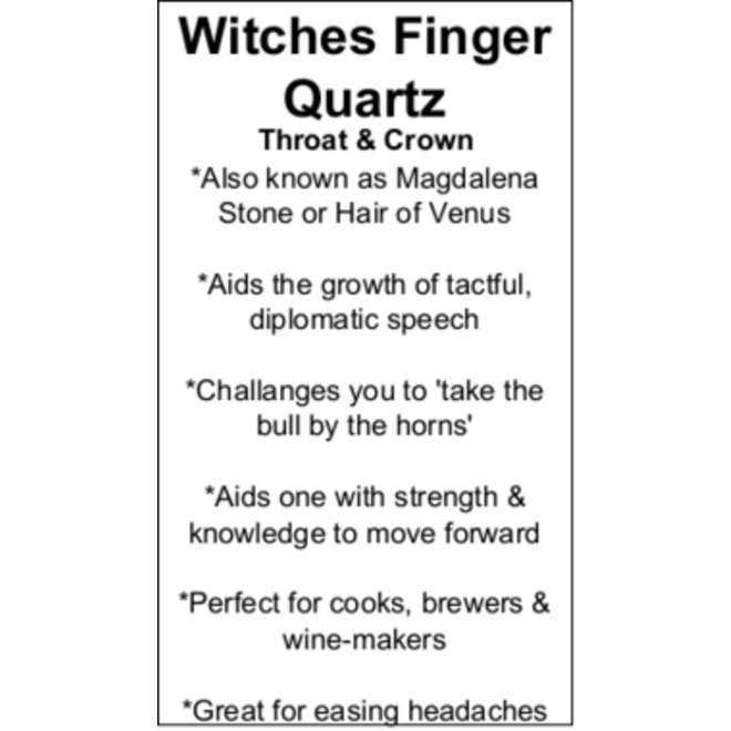 Witches Finger Quartz Cards - Box of 100