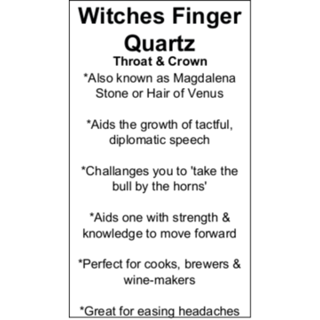 Witches Finger Quartz Cards - Box of 250