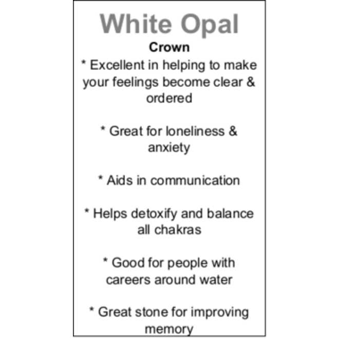 White Opal Cards - Box of 100