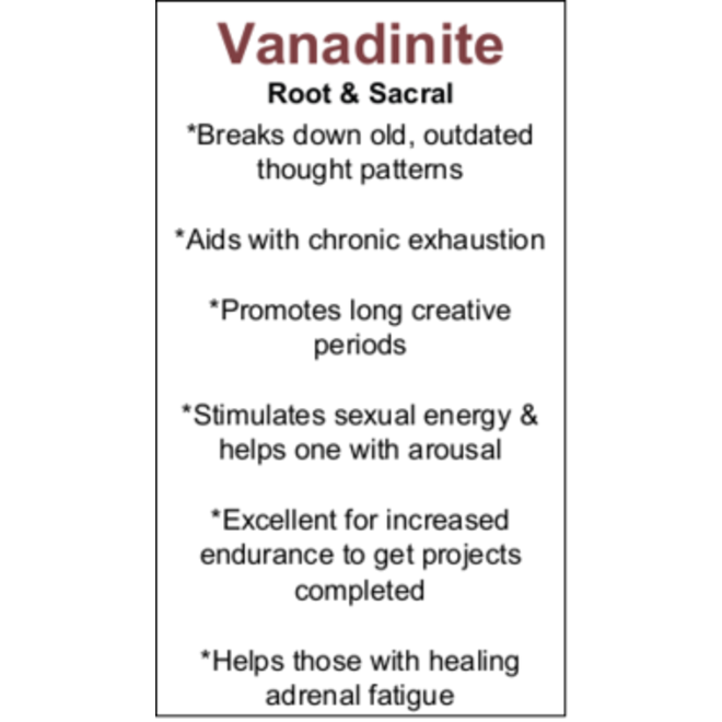 Vanadinite Cards - Box of 100