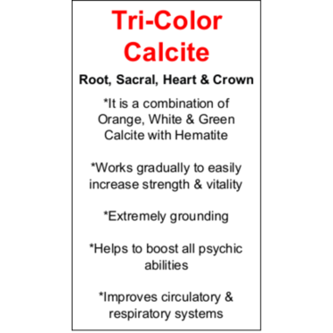 Tri-Color Calcite Cards - Box of 100