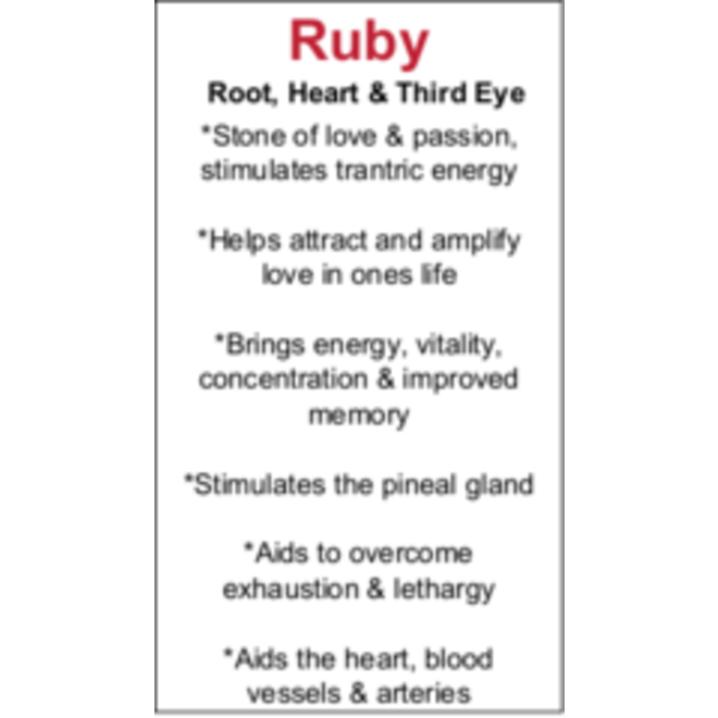 Ruby Cards - Box of 250