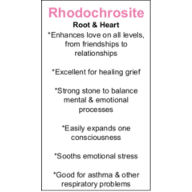 Rhodochrosite Cards - Box of 100