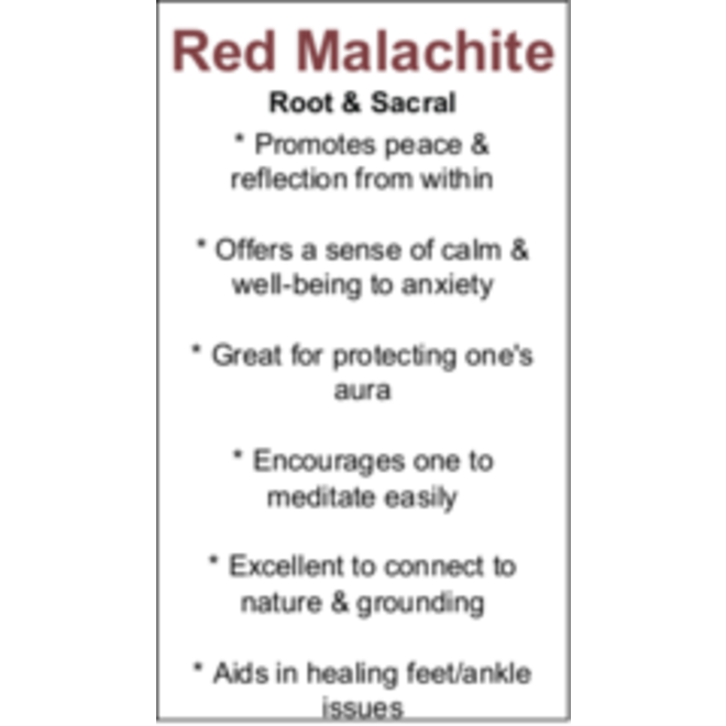 Red Malachite Cards - Box of 100