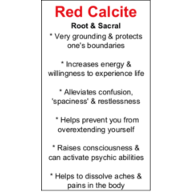 Red Calcite Cards - Box of 100