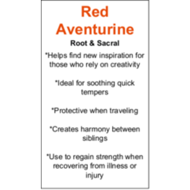 Red Aventurine Cards - Box of 100