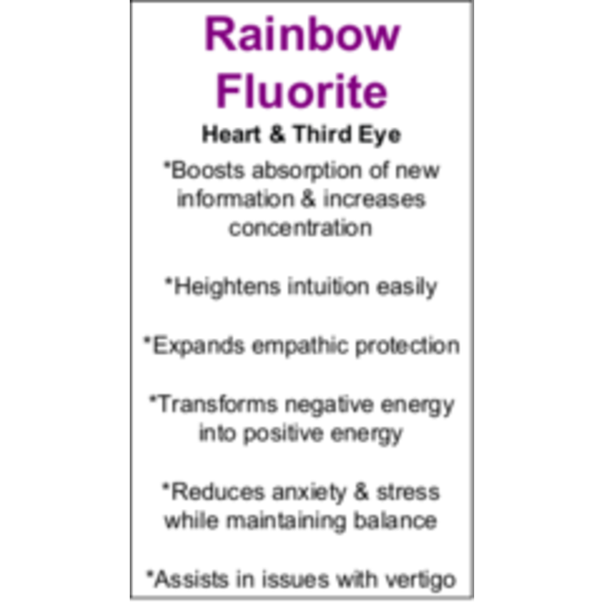 Rainbow Fluorite Cards - Box of 100