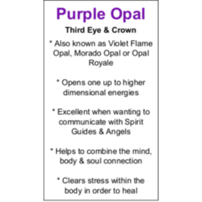 Purple Opal Cards - Box of 100