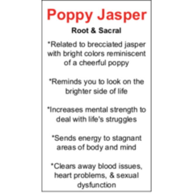 Poppy Jasper Cards - Box of 100