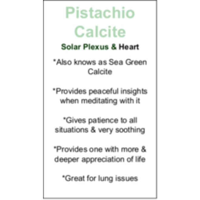 Pistachio Calcite Cards - Box of 100