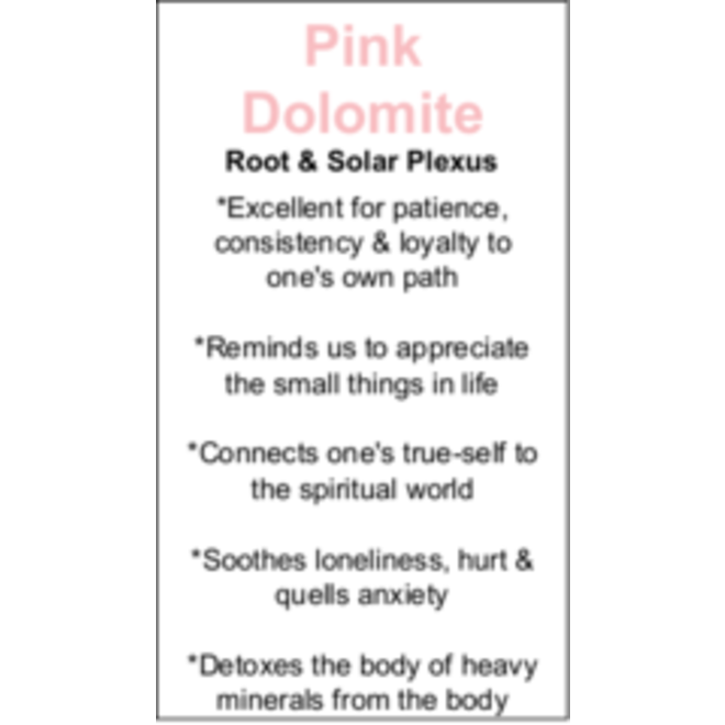 Pink Dolomite Cards - Box of 100