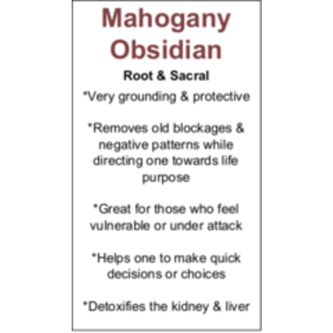 Mahogany Obsidian Cards - Box of 100