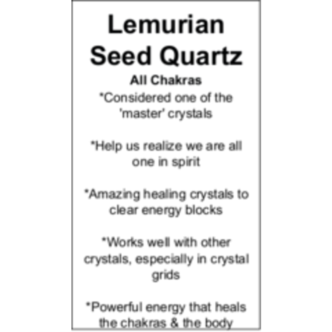 Lemurian Seed Quartz Cards - Box of 100