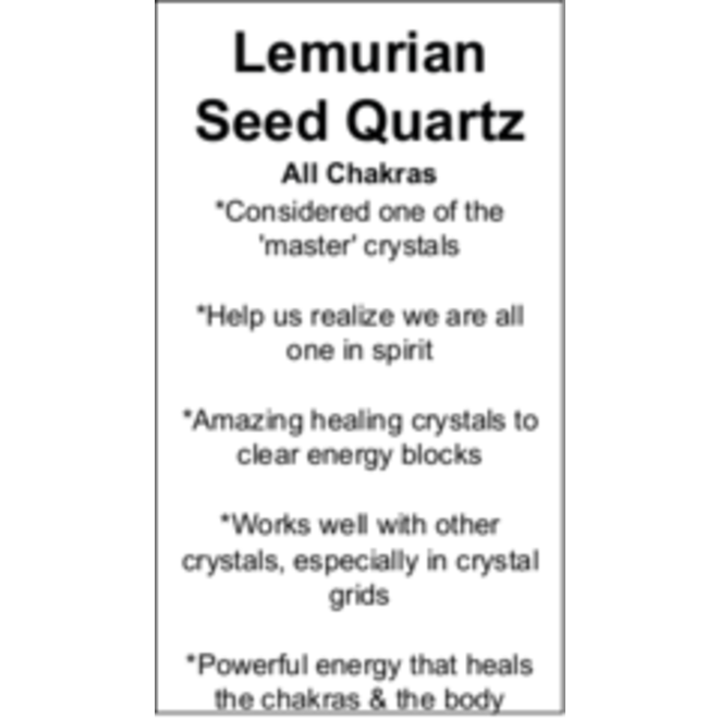 Lemurian Seed Quartz Cards - Box of 250