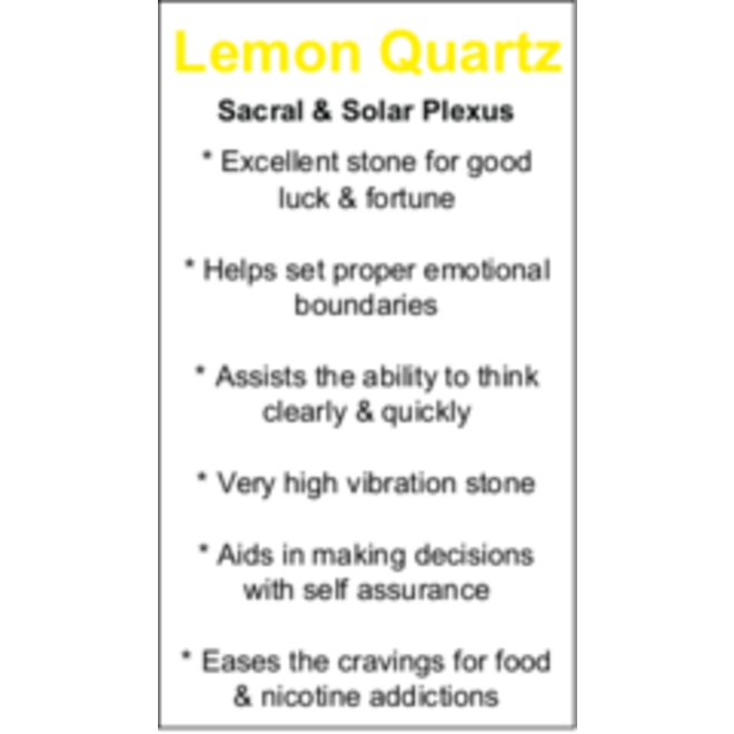 Lemon Quartz Cards - Box of 100