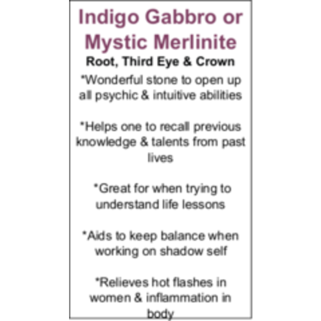 Indigo Gabbro/Mystic Merlinite Cards - Box of 100