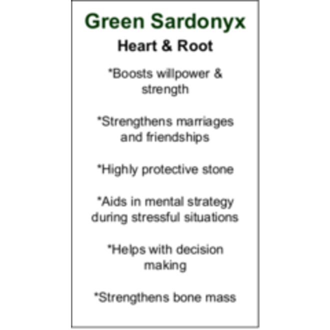 Green Sardonyx Cards - Box of 100