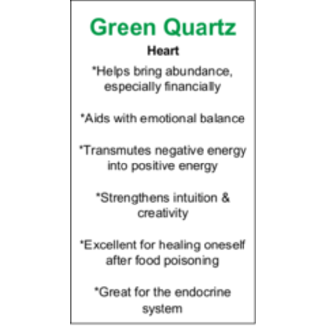 Green Quartz Cards - Box of 100
