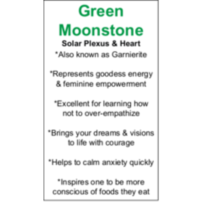 Green Moonstone Cards - Box of 100