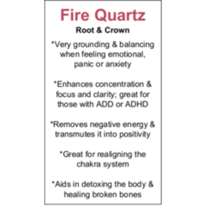 Fire Quartz Cards - Box of 100