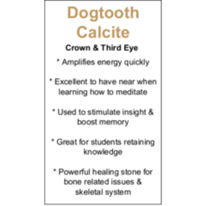 Dogtooth Calcite Cards - Box of 250