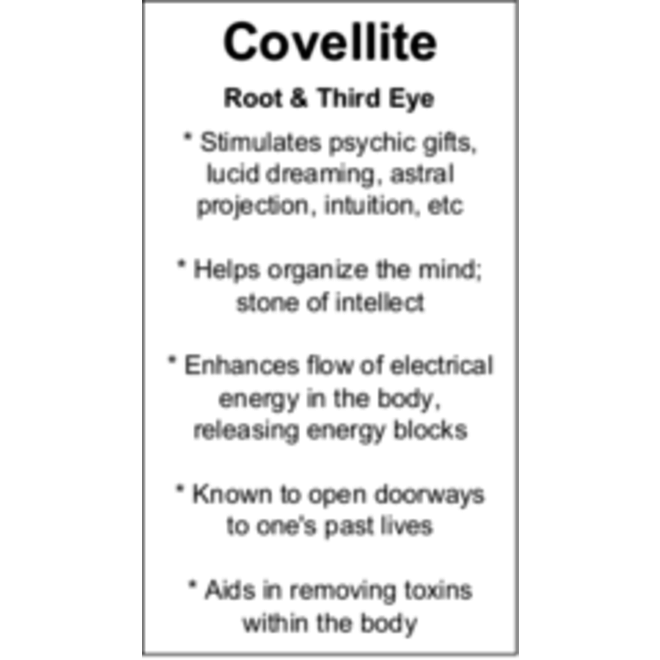 Covellite Cards - Box of 100