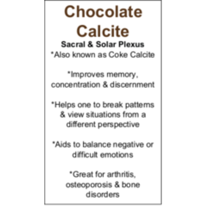 Chocolate Calcite Cards - Box of 250